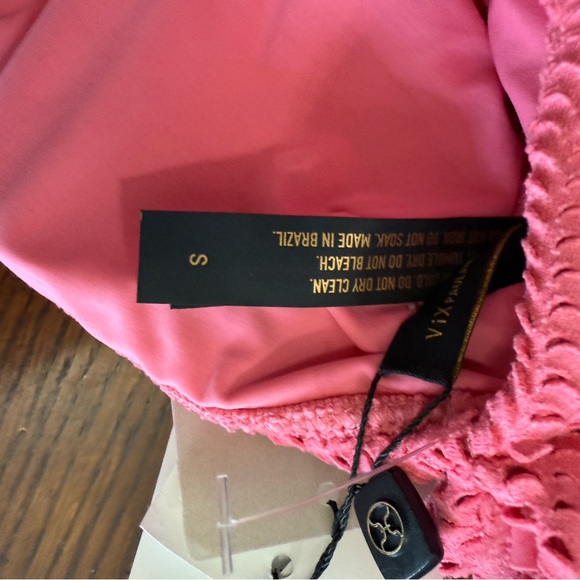 Vix Paula Hermanny pink‎ ruffle bikini set NEW small - Picture 5 of 6